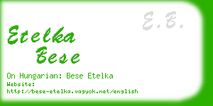 etelka bese business card